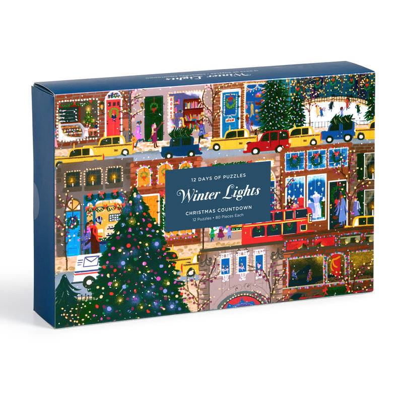 Galison Joy Laforme ? Winterlichter ? 12 Tage Puzzle mit 80 Teilen ? Feiertags-Countdown 80 Teile Puzzle Galison-37878 von Galison