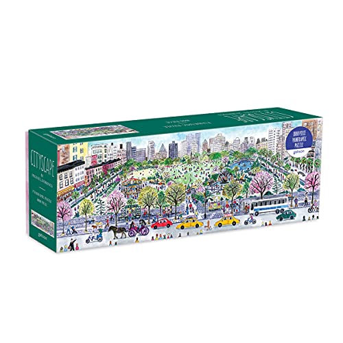 Galison Mudpuppy Michael Storrings Cityscape 1000 Piece Panoramic Puzzle, 9780735365384 von Galison
