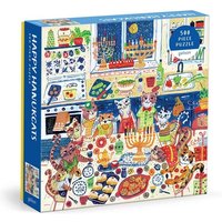 Happy Hanukcats 500 Piece Puzzle Happy Hanukcats 500 Piece Puzzle von Galison