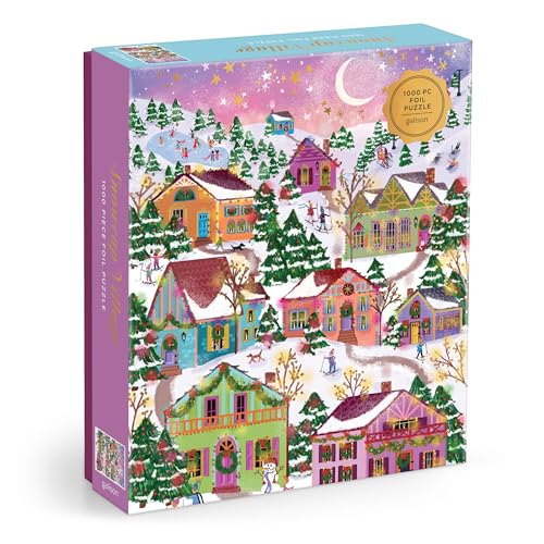 Joy Laforme Snowcap Village 1000 Piece Foil Puzzle von Galison