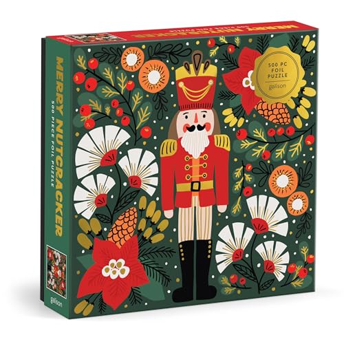 Merry Nutcracker 500 Piece Foil Puzzle Merry Nutcracker 500 Piece Foil Puzzle von Galison