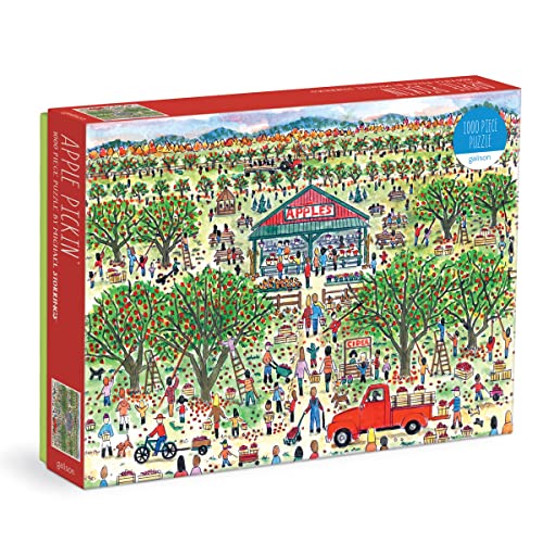 Galison 9780735374911 Michael Storrings Apple Pickin' Jigsaw Puzzle, Multicoloured, 1000 Pieces von Galison