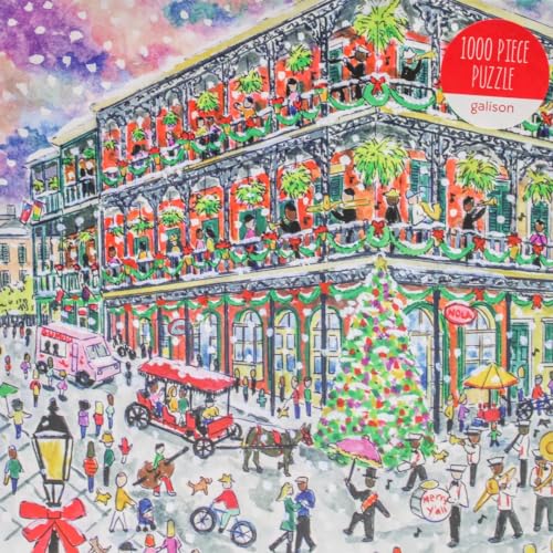 Galison 9780735375857 Michael Storrings Christmas in New Orleans Jigsaw Puzzle, Multicoloured, 1000 Pieces von Galison