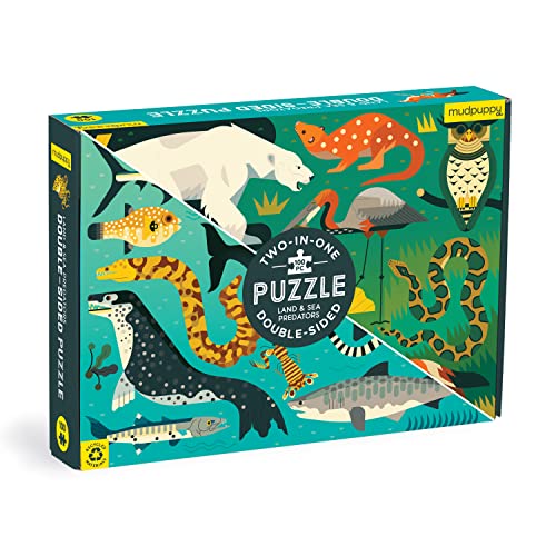 MudPuppy 9780735376786 Land & Meer Raubtiere Predators Puzzle, Mehrfarbig, Einheitsgröße von MudPuppy