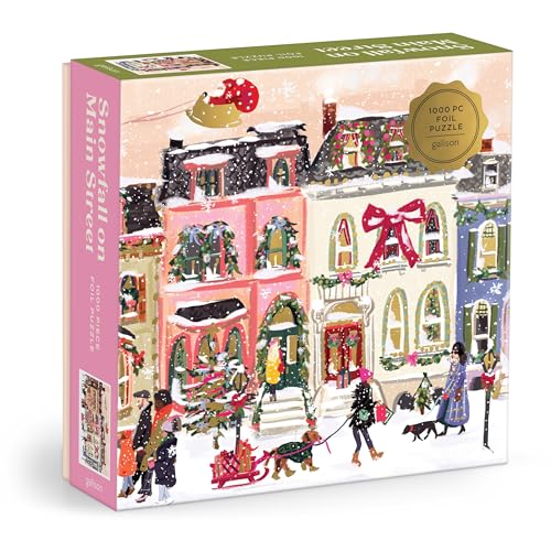 Snowfall on Main Street 1000 Piece Foil Puzzle von Galison