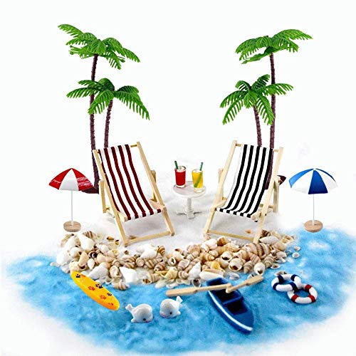 Gallop Chic Strand-Mikrolandschaft Miniliegestuhl Strandkorb Sonnenschirm Kleine Palme Deko Accessoires, 16 Stück Miniatur-Ornament-Set für DIY, Zen Garten Dekoration, Einzigartiges Geschenk Gallop Chic Strand-Mikrolandschaft Miniliegestuhl Strandkorb Sonnenschirm Kleine Palme Deko Accessoires, 16 Stück Miniatur-Ornament-Set für DIY, Zen Garten Dekoration, Einzigartiges Geschenk von Gallop Chic