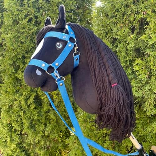 Galloping Kids Hobby Horse Raven A3 – Schwarze Mähne – hochwertiges Steckenpferd aus Minky-Material mit Gestickten Details – Hypoallergen – Perfekt für Kinder über 8 Jahre – Made in Europe von Galloping Kids