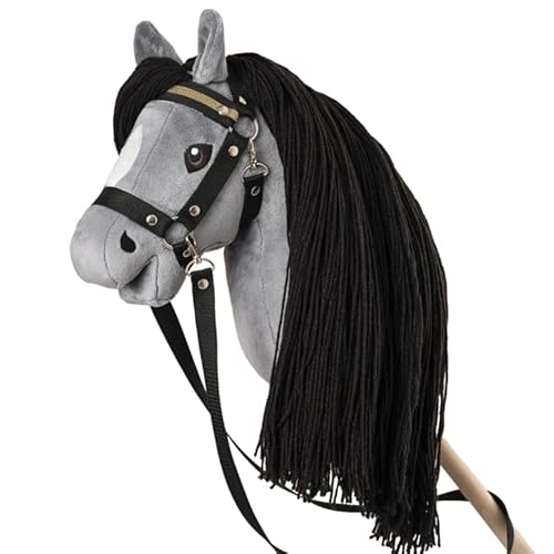 Galloping Kids Hobby Horse Silver Shadow A3 – Spielzeugpferd für Kinder ab 8 Jahren – Hochwertig handgefertigt aus Minky-Stoff – Sicher und strapazierfähig von Galloping Kids