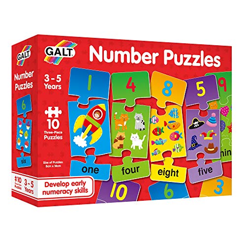 Galt Toys, Number Puzzles, Numbers Jigsaw Puzzle for Kids, Ages 3 Years Plus von Galt
