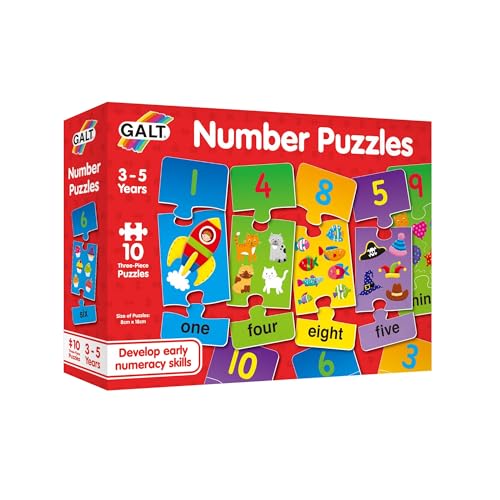 Galt Toys, Number Puzzles, Numbers Jigsaw Puzzle for Kids, Ages 3 Years Plus von Galt