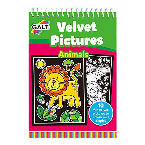 Galt Toys, Velvet Pictures - Animals, Colouring Books for Children, Ages 4 Years Plus von Galt