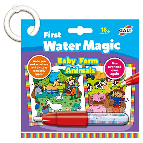 Galt Toys, First Water Magic - Baby Farm Animals, Kids Colouring Book, Ages 18 Months Plus von Galt