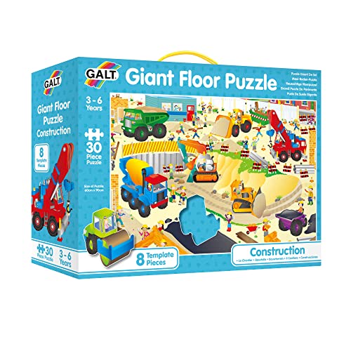 Galt Toys, Giant Floor Puzzle - Construction Site, Floor Puzzles for Kids, Ages 3 Years Plus von Galt