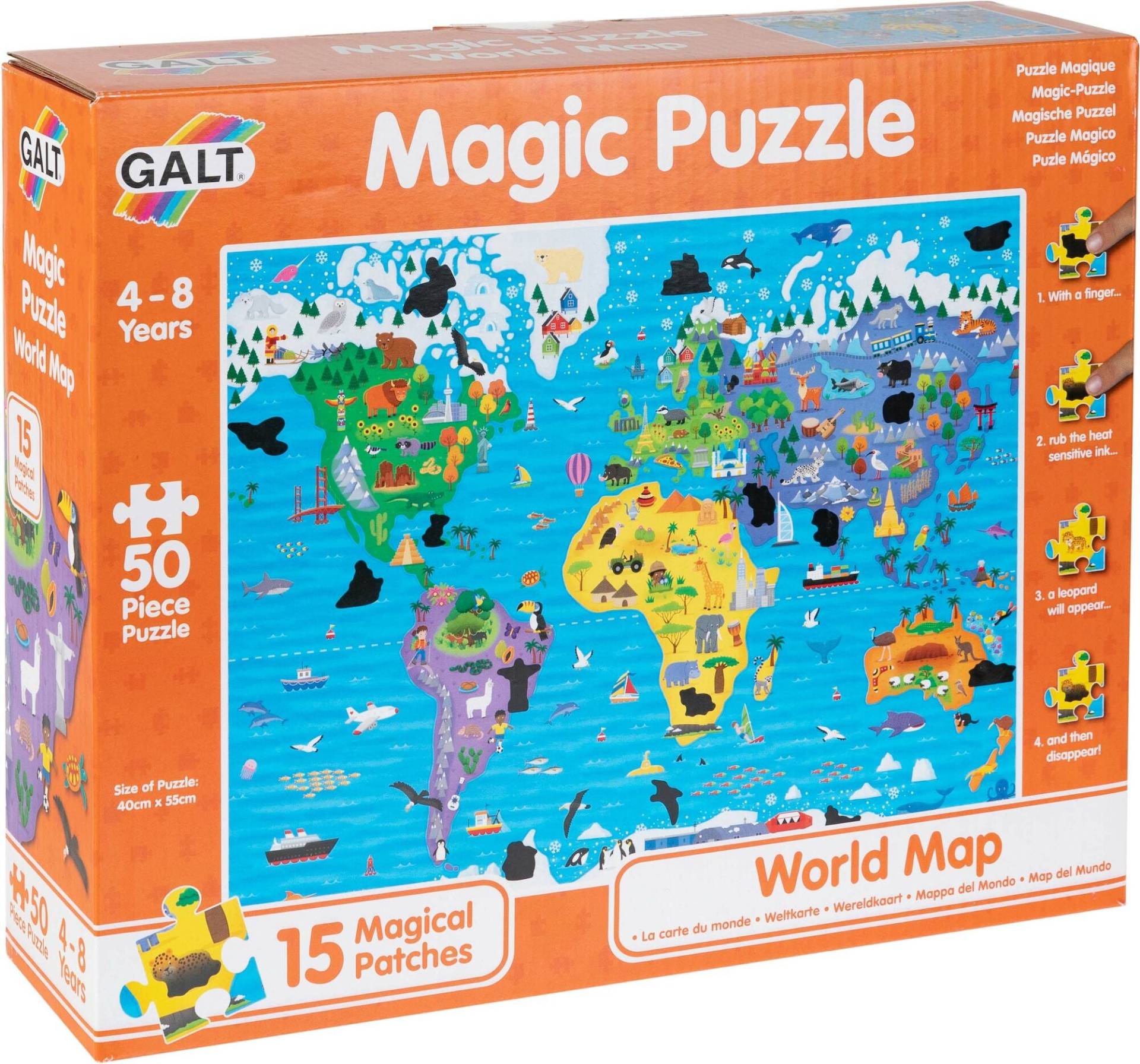 Galt Magisches Puzzle Weltkarte 50 Teile von Galt