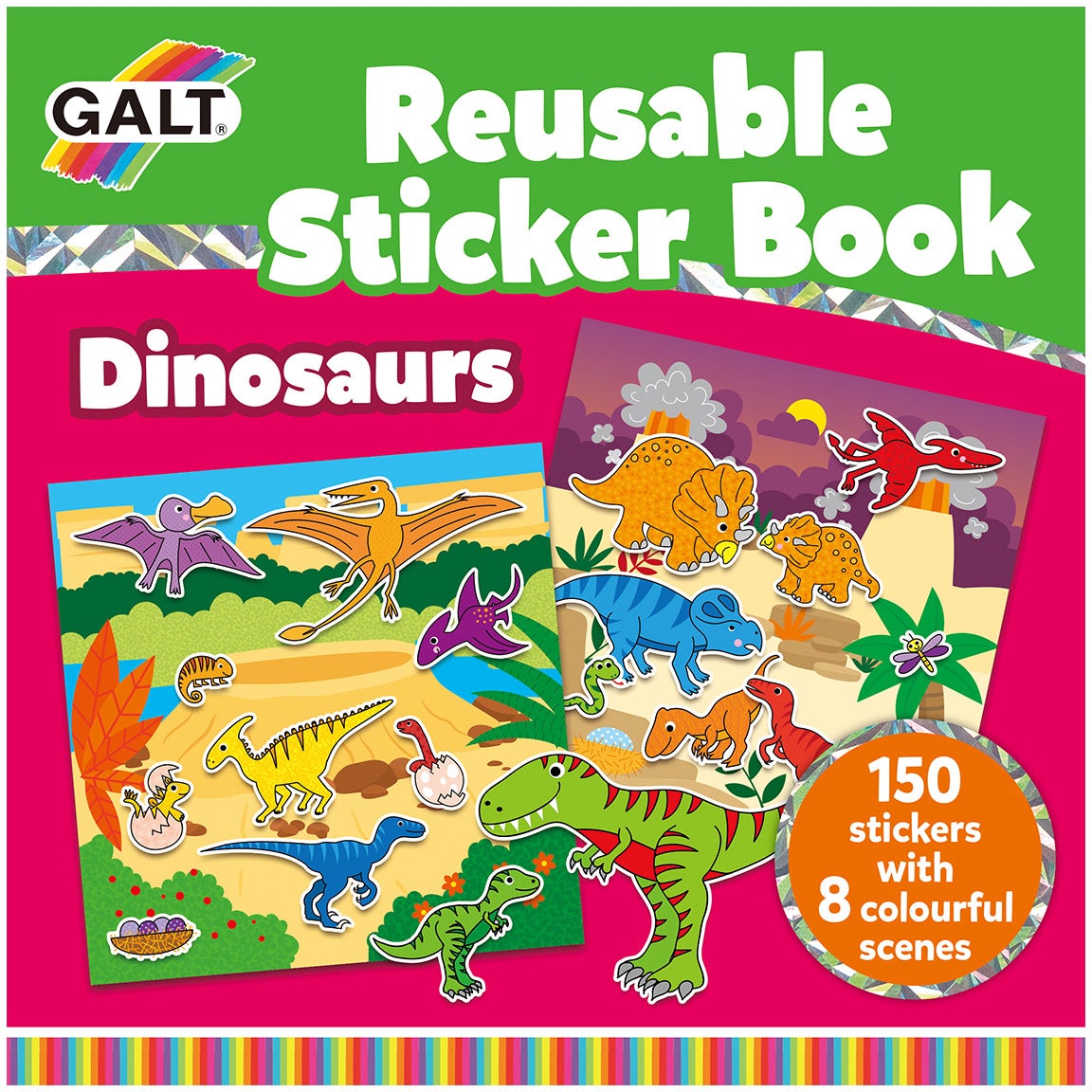 Galt Stickerbuch Wiederverwendbar, Dinosaurier Galt Stickerbuch Wiederverwendbar, Dinosaurier von Galt