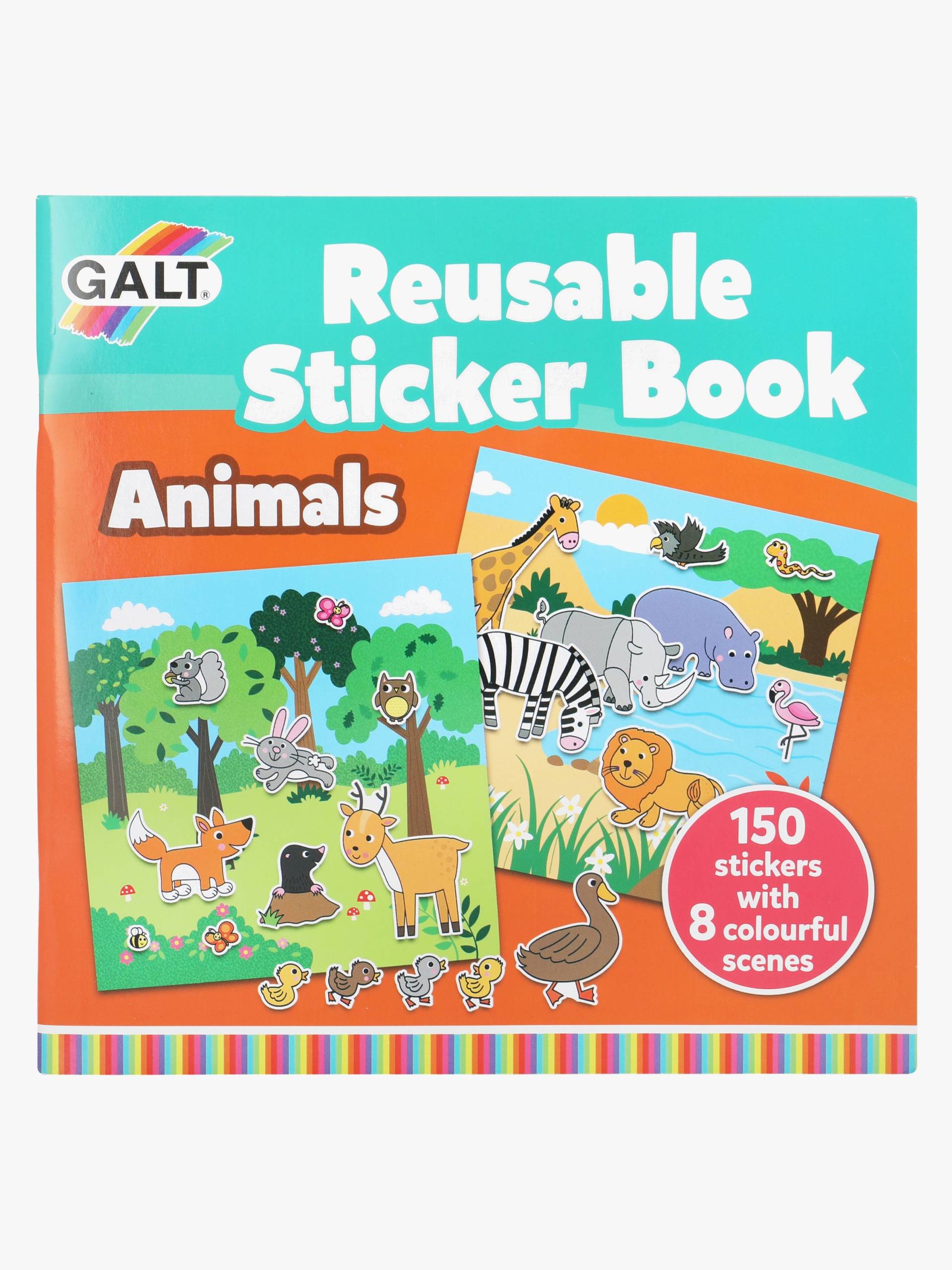 Galt Stickerbuch Wiederverwendbar Tiere von Galt