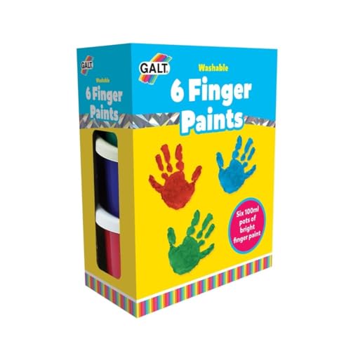 Galt Toys, 6 Finger Paints Washable, Finger Paints for Toddlers, Ages 2 Years Plus von Galt