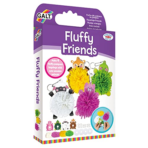 Galt Toys, Fluffy Friends, Keyring Making Craft Kit for Kids, Ages 5 Years Plus von Galt