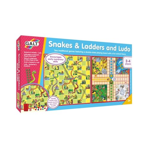 Galt Toys, Snakes & Ladders and Ludo, Classic Board Game, Ages 3 Years Plus, 2-4 Players Galt Toys, Snakes & Ladders and Ludo, Classic Board Game, Ages 3 Years Plus, 2-4 Players von Galt
