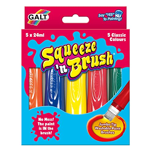 Galt Toys, Squeeze 'n Brush - Five Classic Colours, Brush Tipped Paint Pens, Ages 3 Years Plus Galt Toys, Squeeze 'n Brush - Five Classic Colours, Brush Tipped Paint Pens, Ages 3 Years Plus von Galt