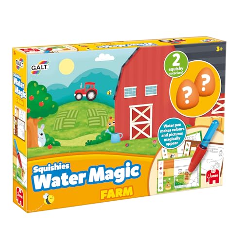 Galt - Water Magic - Squishies Bauernhof - Wasser-Malbuchset mit Überraschungen & Wasserstift – Kreatives Lernspielzeug ab 3 Jahren von Galt