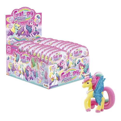 Galupy Rainbow Unicorn 12er Pack - Einhorn Spielzeug zu Sammeln, Einhorn Figuren mit Glitzerflügeln & Swarovski Kristal von Galupy