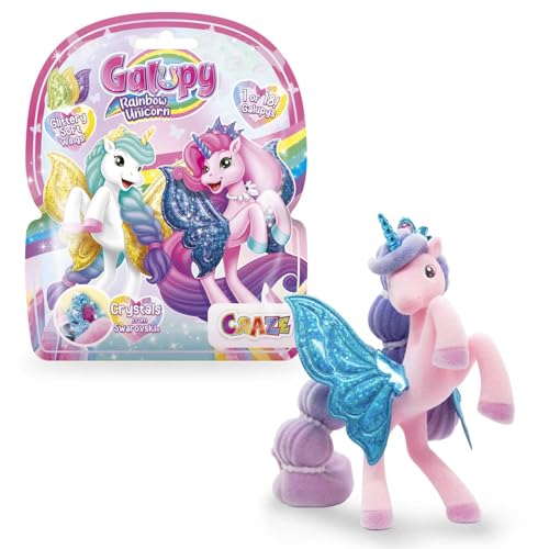Galupy Rainbow Unicorn - Einhorn Spielzeug zu Sammeln, Einhorn Figuren mit Glitzerflügeln & Swarovski Kristal von Galupy