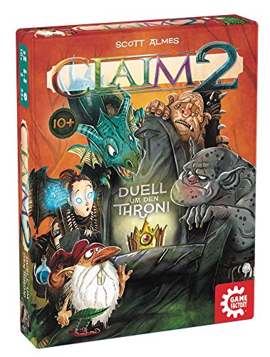 Game Factory 646223 Claim 2, Das Duell um den Thron, Kartenspiel, Stichspiel, für zwei Spieler von Game Factory