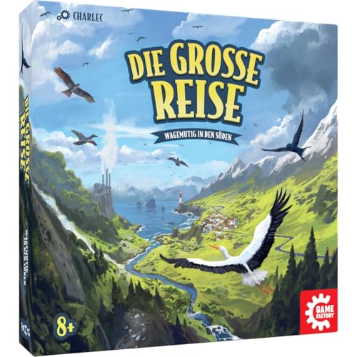 Game Factory 646042 Die Große Reise, Wettfliegen mit Nervenkitzel, Familienspiel für 2-8 Spieler, ab 8 Jahren, Brettspiel von Game Factory