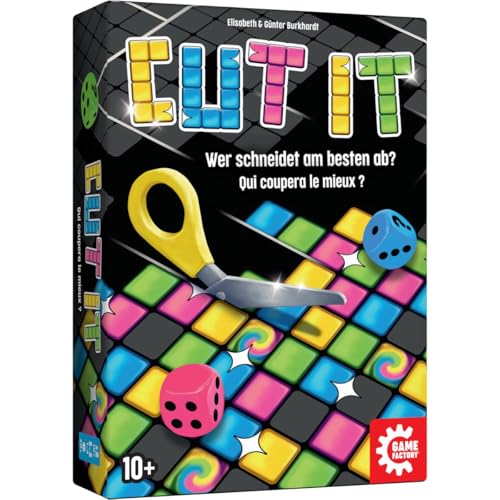 Game Factory 646063 Cut it, innovatives Würfelspiel, Würfeln, Schneiden, Puzzeln, cleveres Familienspiel für 1 bis 4 Personen, ab 10 Jahren Game Factory 646063 Cut it, innovatives Würfelspiel, Würfeln, Schneiden, Puzzeln, cleveres Familienspiel für 1 bis 4 Personen, ab 10 Jahren von Game Factory