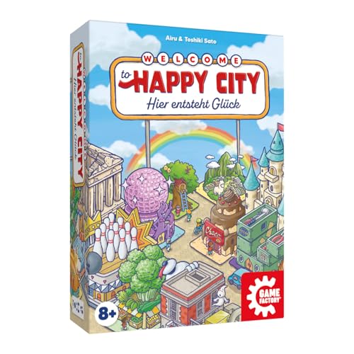 Game Factory 646084 Happy City, Legespiel ab 8 Jahren, Familienspiel für 2-5 Spieler, Kartenspiel, Städtebauspiel Game Factory 646084 Happy City, Legespiel ab 8 Jahren, Familienspiel für 2-5 Spieler, Kartenspiel, Städtebauspiel von Game Factory