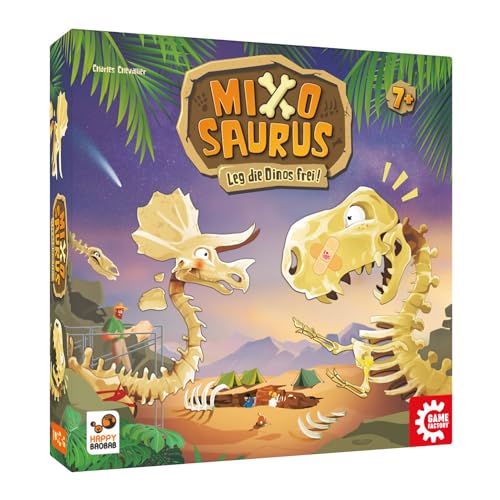Game Factory 646094 Mixosaurus, lustiges Geschicklichkeitsspiel für Kinder und Erwachsene ab 7 Jahren, Familienspiel, Kinderspiel von Game Factory