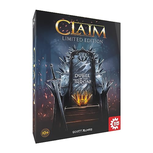 Game Factory 646317 Claim Big Box Limited Edition, Das Duell um den Thron, Kartenspiel für 2 Spieler, Limitierte Ausgabe mit exklusiven Inhalten von Game Factory