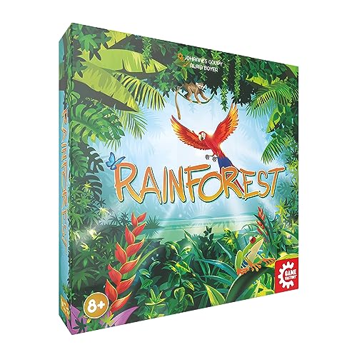 Game Factory 646320 Rainforest, farbenfrohes Legespiel für 2-4 Spieler, Familienspiel ab 8 Jahren, Gesellschaftsspiel für Erwachsene und Kinder, Brettspiel von Game Factory