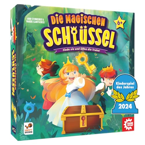 Game Factory 646323 Die Magischen Schlüssel, Bezauberndes Würfelspiel für Kinder ab 6 Jahren, Familienspiel, Kinderspiel, für 2-4 Spieler von Game Factory