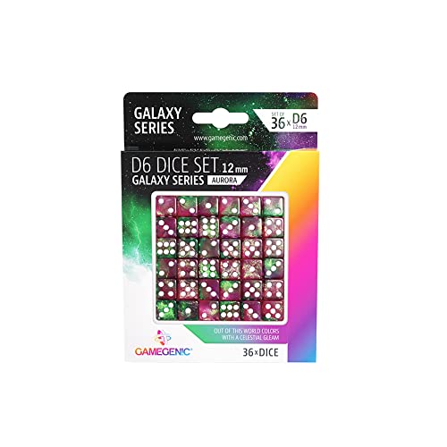 Gamegenic , Galaxy Series - Aurora - D6 Dice Set 12 mm von Gamegenic