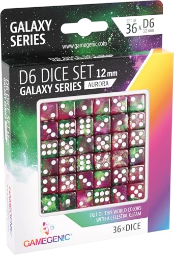 Gamegenic , Galaxy Series - Aurora - D6 Dice Set 12 mm von Gamegenic