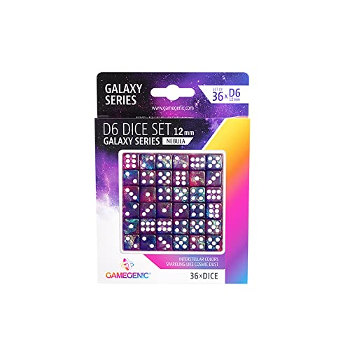 Gamegenic , Galaxy Series - Nebula - D6 Dice Set 12 mm von Gamegenic