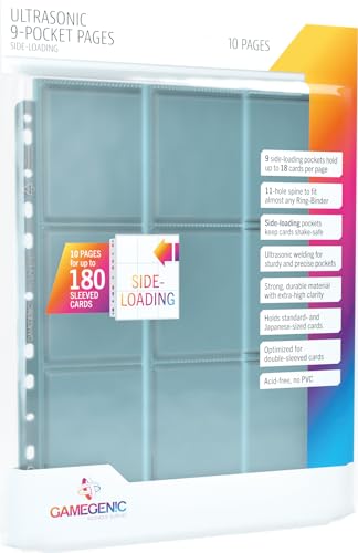 Gamegenic, Ultrasonic 9-Pocket Pages Sideloading, 10 Stück pro Packung von Asmodee