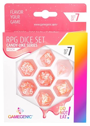 Gamegenic , Candy-like Series - Peach - RPG Dice Set von Gamegenic