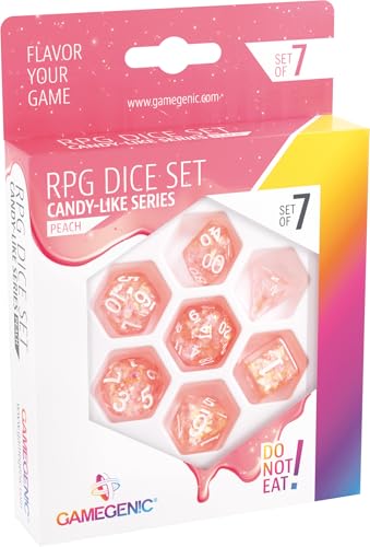 Gamegenic , Candy-like Series - Peach - RPG Dice Set von Gamegenic