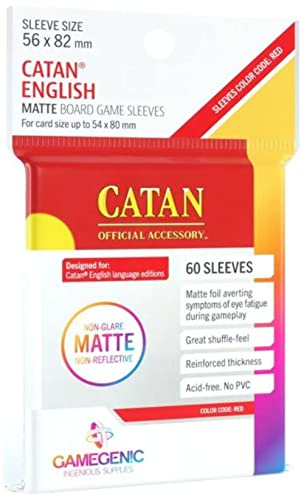 GAMEGEN!C - Matte Catan-Sized Sleeves 56 x 82 mm (60), Colour Clear (GGS10073ML) von Gamegenic