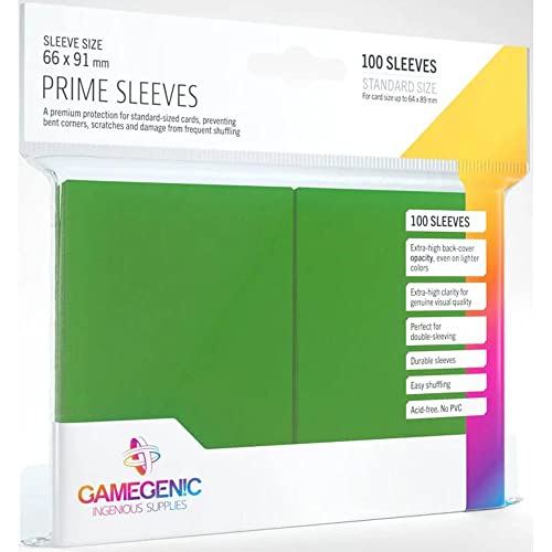 Gamegenic, Prime Sleeves Green, Sleeve Color Code: Gray von Gamegenic