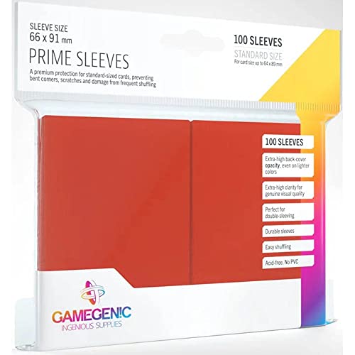 Gamegenic, Prime Sleeves Red, Sleeve Color Code: Gray von Gamegenic