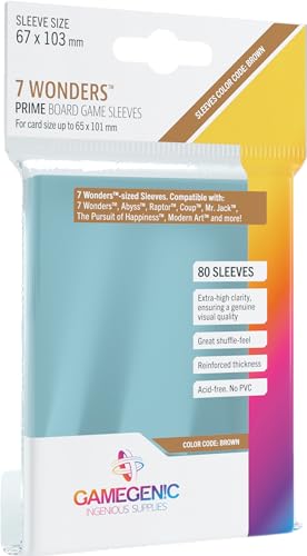 Gamegenic, Prime 7 Wonders Sleeves, Sleeve Color Code: Brown von Gamegenic