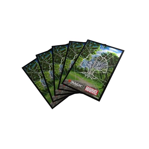 Gamegenic, Magic: The Gathering – Marvel's Spider-Man Premium Art Sleeves – Spider-Man Forest, 105 Sleeves pro Packung von Gamegenic