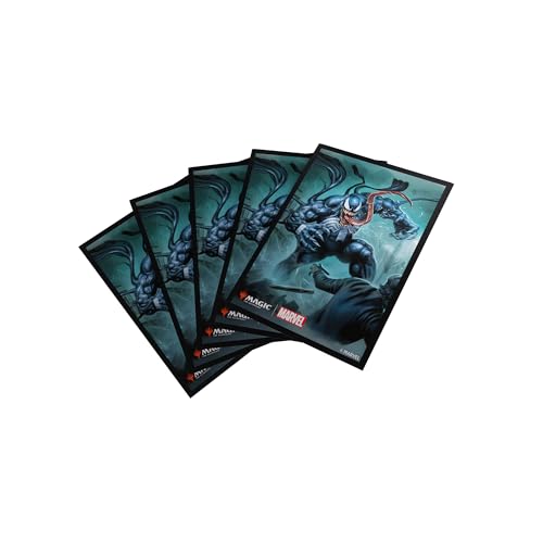 Gamegenic, Magic: The Gathering – Marvel's Spider-Man Premium Art Sleeves – Venom, 105 Sleeves pro Packung von Gamegenic