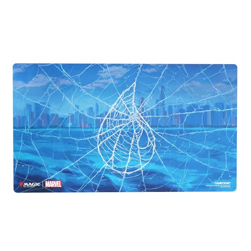 Gamegenic, Magic: The Gathering – Marvel's Spider-Man Shiny Playmat – Spider-Man Island, 2 mm Dicke Spielmatte von Gamegenic