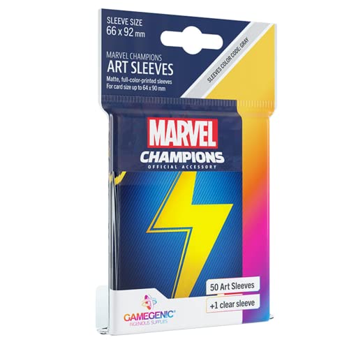 Gamegenic, Marvel Champions Sleeves - Ms. Marvel, Sleeve Color Code: Gray von Gamegenic