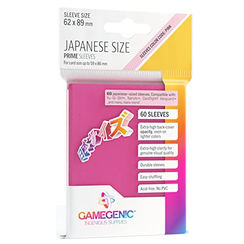 Gamegenic, Prime Japanese Sized Sleeves Pink, Sleeve Color Code: Pink von Gamegenic
